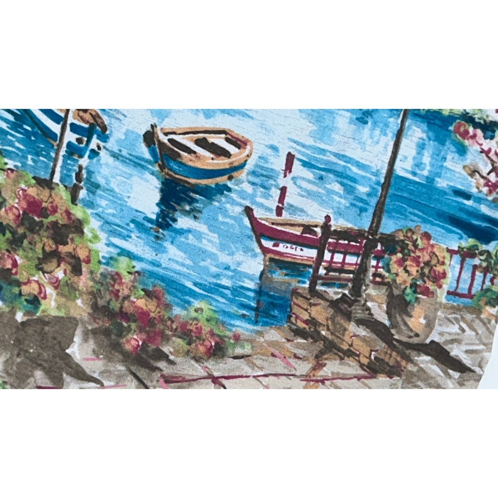 Alfred Dunner Scenic Harbor Print Knit Top 3/4 Sleeve Boat Scene Wearable Art - Picture 13 of 13